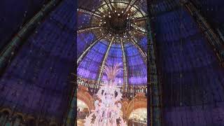 The tallest Christmas tree in Galeries Lafayette Paris 2024🎄🎁 pinkuhaldervlog noel [upl. by Enelram297]