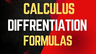 Calculus Differentiation Formula [upl. by Jaquiss]