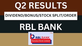 Rbl Bank Q2 Results 2025  Rbl Bank Results Today  Rbl Bank Share Latest News [upl. by Drarig428]