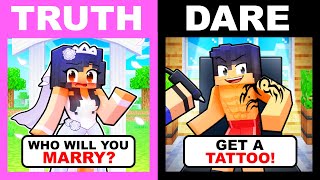 Minecraft but its TRUTH DARE or DIE [upl. by Inilam751]