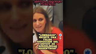 Diputada CarignanoLombardo hizo un falso deficit de Aero líneas Argentinasshortsmileiaerolineas [upl. by Elfstan]