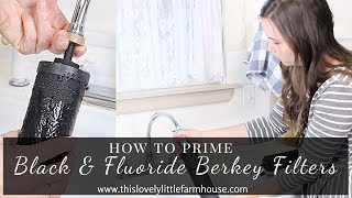 How To Prime Berkey Filters  BLACK FILTERS AND FLUORIDE FILTERS [upl. by Darcia]