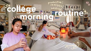 my college morning routine for motivation amp productivity ☺️ online school edition [upl. by Adekan]