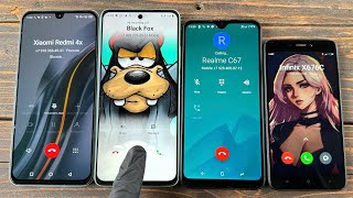 Realme 12  Infinix C676 incoming Call Huawei Redmi 4X amp Black Fox Phones [upl. by Neo]