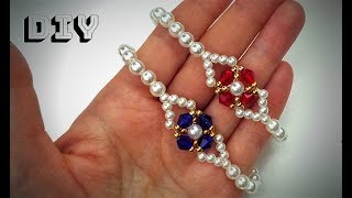 DIY beaded braceletssimple and elegant  How to make jewelry easy beading for beginners [upl. by Aaren]