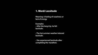 Lassitude meaning with sentence examples englishlanguage englishvocabulary shorts viralvideo [upl. by Attiuqal261]