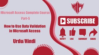 How to Use Data Validation in Microsoft Access  Urdu or Hindi [upl. by Eerased]