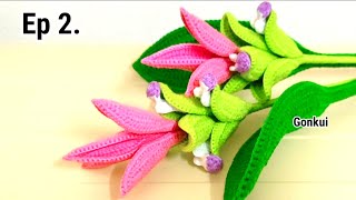 Crochet flower  Crochet Curcuma sessilis plant 💗 Ep2 Sepals crochetflower crochet crochetplant [upl. by Odel]