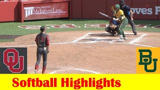 19 Baylor vs 1 Oklahoma Softball Game 2 Highlights March 23 2024 [upl. by Crista885]