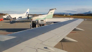 SAS Scandinavian Airlines SK4577 737500 TromsøBodøTrondheim Safety Takeoff Inflight Landing [upl. by Viva783]