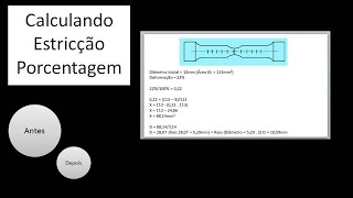 Estricção Cálculo Percentual Ensaio de Tração [upl. by Calandra]