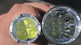 Mateminco MT04 4 XHP502 vs Mateminco TK04 4 sst40 leds mateminco xhp50 sst40 BudgetFlashlight [upl. by Radloff]