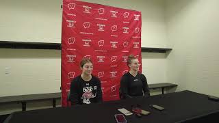 Wisconsin Hockey  Ava McNaughton amp Laney Potter Media Conference After Beating 3 Duluth 51 [upl. by Terri]