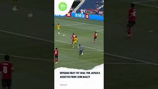 DEMARAI GRAY FIRST GOAL FOR JAMAICA reggaeboyz goldcup2023 demaraigray [upl. by Dawna]