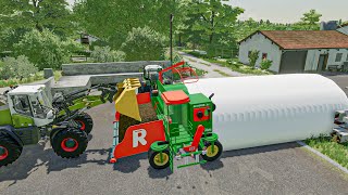 Making giant silage bag with 1000000 L of maize silage  Farming Simulator 22 [upl. by Nwahsel]