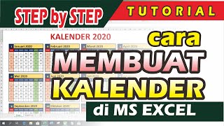 Step by Step Tutorial Cara Membuat Kalender di Excel [upl. by Ennahoj]