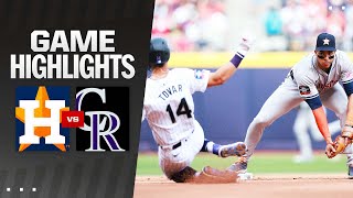 Astros vs Rockies Game Highlights 42724  MLB Highlights [upl. by Tufts98]