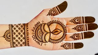 🪔DIWALI 2024 Easy Mehndi design Simple Mehandi Design Happy Diwali Mehandi designMehndi ka design [upl. by Colp431]