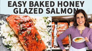 Honey Glazed Salmon Recipe  Fast Easy Baked Salmon Recipe [upl. by Chrissie]