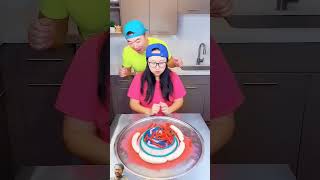 Wednesday cake vs ice cream cake cake challenge funny mukbang youtube shorts [upl. by Mercola]