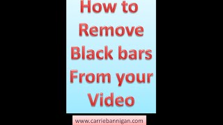 How To Crop Black Bars From Portrait Cell Phone Video [upl. by Esiocnarf]