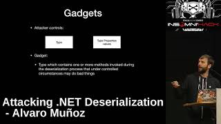 Attacking NET deserialization  Alvaro Muñoz [upl. by Dawkins]