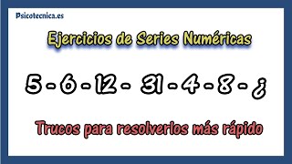 👨🏻‍🏫 Test psicotécnicos de series de numeros resueltos y explicados [upl. by Enirehtacyram192]