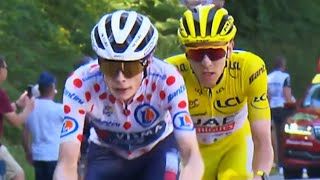 TOUR DE FRANCE 2024  Duel des patrons au Plateau de Beille  Vingegaard attaque Pogacar lachève [upl. by Case665]