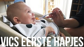 BABYUPDATE Vics eerste hapjes  OhMyFoodness [upl. by Mayor]