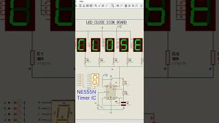 LED interactive “CLOSE” Sign Board using Ne555n Timer IC and Common Cathode 7 Segment Display diy [upl. by Annhoj]