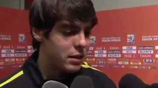 COPA DO MUNDO 2010  ENTREVISTA COM KAKA APOS O JOGO BRASIL X HOLANDA [upl. by Melac]