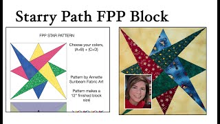 ⭐️ STARRY PATH FPP QUILT BLOCK ⭐️ Foundation Paper Pieced Star Quilting Tutorial  Sew With Me [upl. by Lou]