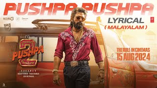 PUSHPA PUSHPA Lyrical Pushpa 2 The Rule Allu Arjun  Sukumar  Rashmika  Siju Thuravoor  DSP [upl. by Larsen]