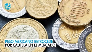 Peso mexicano retrocede por cautela en el mercado [upl. by Borries]