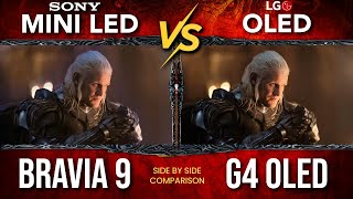 Sony BRAVIA 9 vs LG G4 OLED  Mini LED QLED vs OLED TV Comparison [upl. by Talanian726]