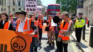 George Monbiot and Dale Vince join a Just Stop Oil Slow March  London  8 June 2023 [upl. by Ennayd]