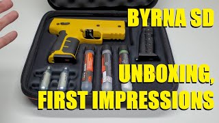 Byrna SD  Unboxing Test Fire amp First Impressions [upl. by Annirac]