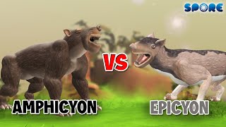 Amphicyon vs Epicyon  Canine Faceoff S1E10  SPORE [upl. by Ellicec]