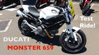 Ducati Monster 659 Test Ride  End of an era for the 659 [upl. by Lesde727]