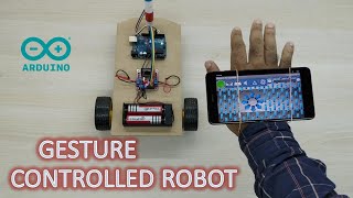 Gesture controlled Robot using just a Smartphone  Super Cool Arduino Project [upl. by Jehiah491]