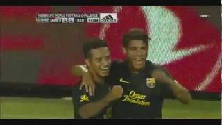 Thiago Amazing Goal vs ManU 30072011  Barcelona 12 Manchester United [upl. by Ymer222]