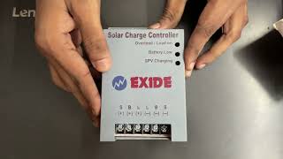 Solar Charge Controller Exide  200 watt solar panel 100ah exide battery [upl. by Josephine]