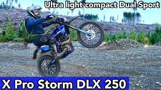 X Pro Storm DLX 250 ultra light Dual sport motorcycle perfect for smaller riders pitbike [upl. by Kra263]