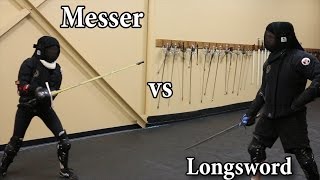 Messer vs Longsword w Commentary  Sparring Showcase [upl. by Surad325]