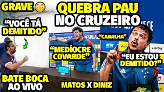 A DlSCUSSÃ0 FEIA APÓS DEMISSÃO HUMILHANTE DE DINIZ QUE FICOU TRANSTORNADO E FOI PRA ClMA DE DIRETOR [upl. by Haidabez357]