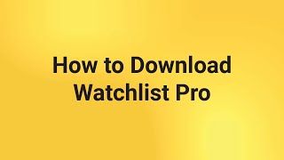 How to download Watchlist Pro [upl. by Margarida292]