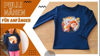 15 MINUTEN Langarm Shirt nähen ✀ Pullover nähen für Anfänger ✀ Schnittmuster selber erstellen [upl. by Siddon]