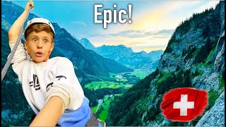 Straight up a Cliff Best Via Ferrata in Switzerland  Engelberg Switzerland  Travel Vlog [upl. by Rosenwald]