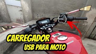 TOMADA USB NA MOTO  YAMAHA FACTOR [upl. by Downall]