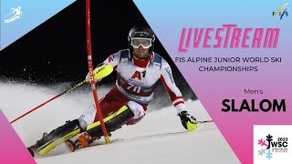 LIVE FIS Alpine Junior World Ski Championships 2023 St Anton  Mens Slalom [upl. by Lewiss356]